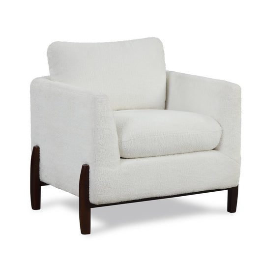 Desert Fields Sherpa Chair with Wood Legs