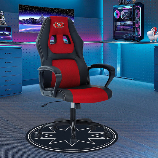 Dkelincs PC Gaming Chair Ergonomic Office Chair PU Leather Adjustable Computer Chair with Lumbar Support & Armrest (Red, SF)
