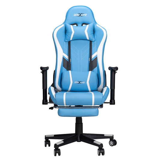 Douxlife Gaming Chair with Body Massage, 175 Degree Reclining, Adjustable Armrest, Office Computer Ergonomic Video Game Chair with Footrest