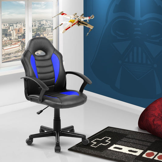 DreamBuck Gaming Chair, Student Racer Chair with Wheels, High Back Office Chair, Home Office Desk Chair for Teens, Comfortable Computer Gaming Chair, Video Game Chairs with Lumbar Support, Blue