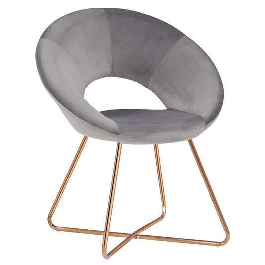Duhome Elegant Lifestyle Accent Chair with Gold Metal Legs Modern Velvet Vanity Chair for Living Room Bedroom Gray