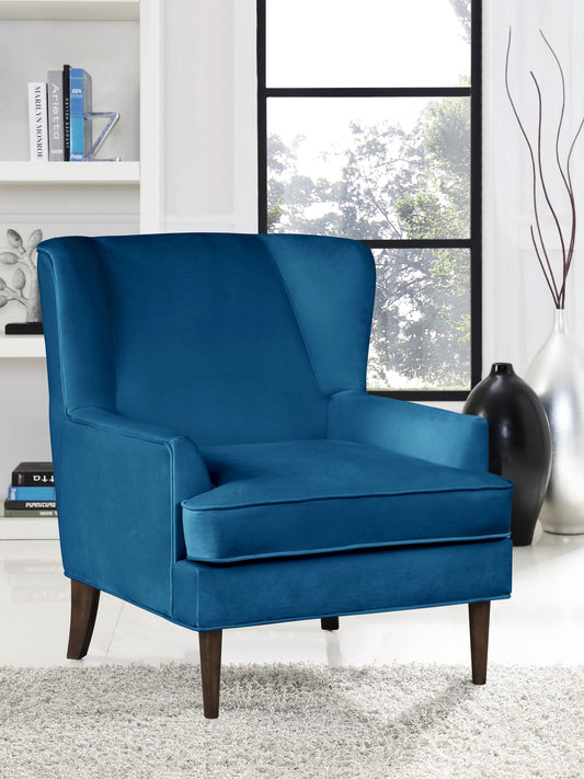 Ember Interiors Chadwick Wingback Chair, Navy Blue