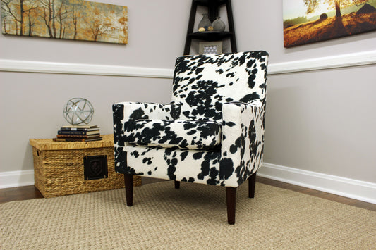 Emma Arm Chair - Cowhide Black