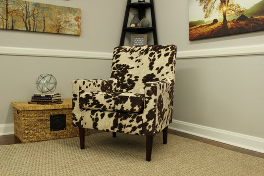 Emma Arm Chair - Cowhide Brown