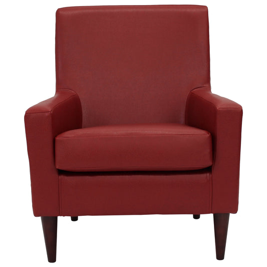 Emma Arm Chair - Leatherette Red
