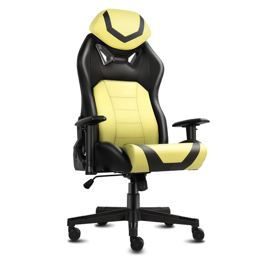 Ergonomic Gaming Chairs for Adults with High-Density Memory Foam | Swivel?Comfortable Office Chair, Big and Tall Video Game Chair, High Back Computer Chair for Home, Office, Yellow Black