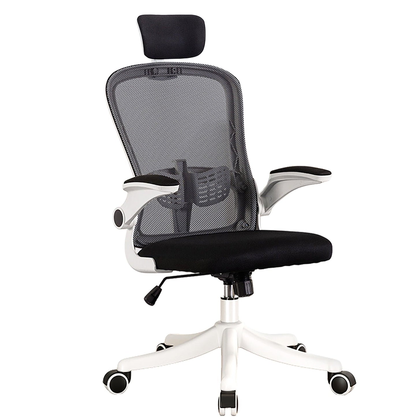 Ergonomic Office Chair, Comfort Desk Chair with Adjustable Lumbar Support and Flip up Arms, 480lb, Black