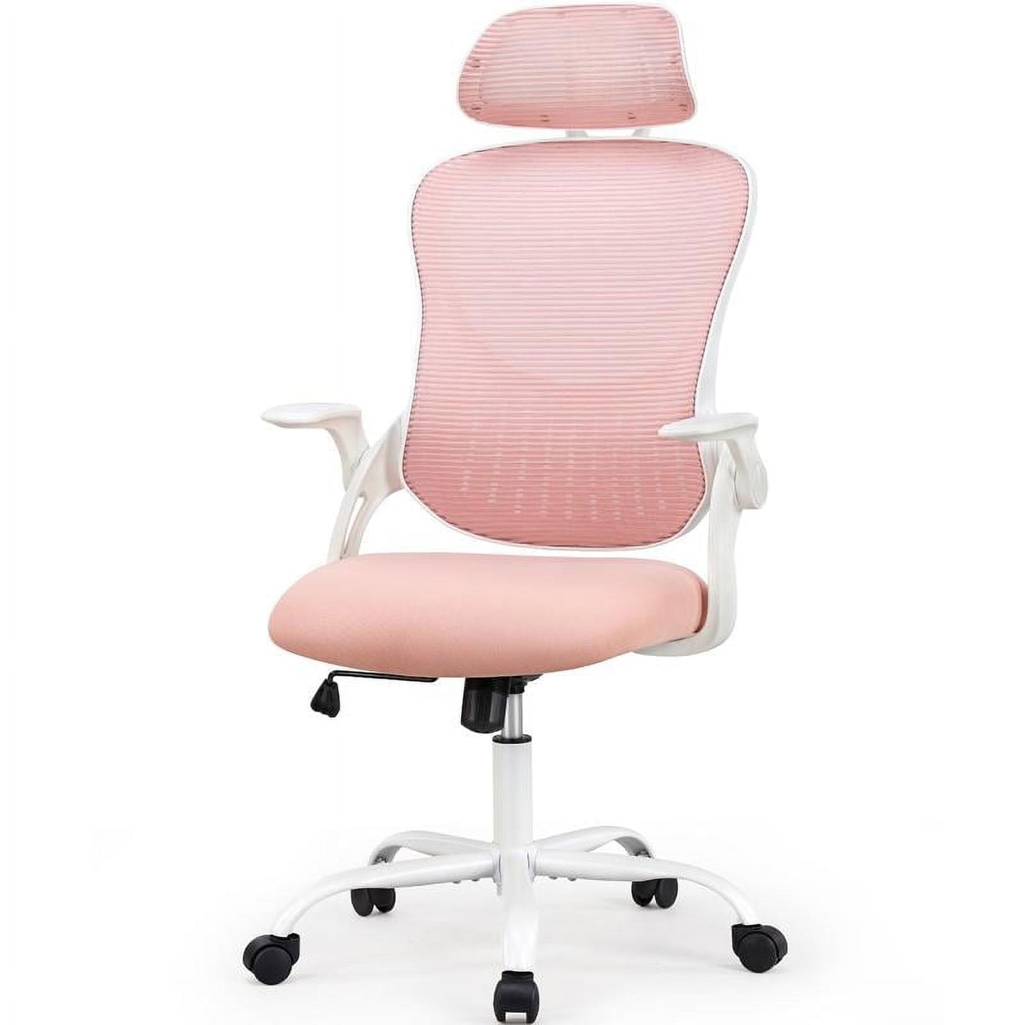 Ergonomic Office Chair Reclining Office Chair with Foot Rest, High Back Computer Desk Chair Mesh Swivel Rolling Task Chair with Lumbar Support Pillow, Adjustable Headrest, Padded Armrests