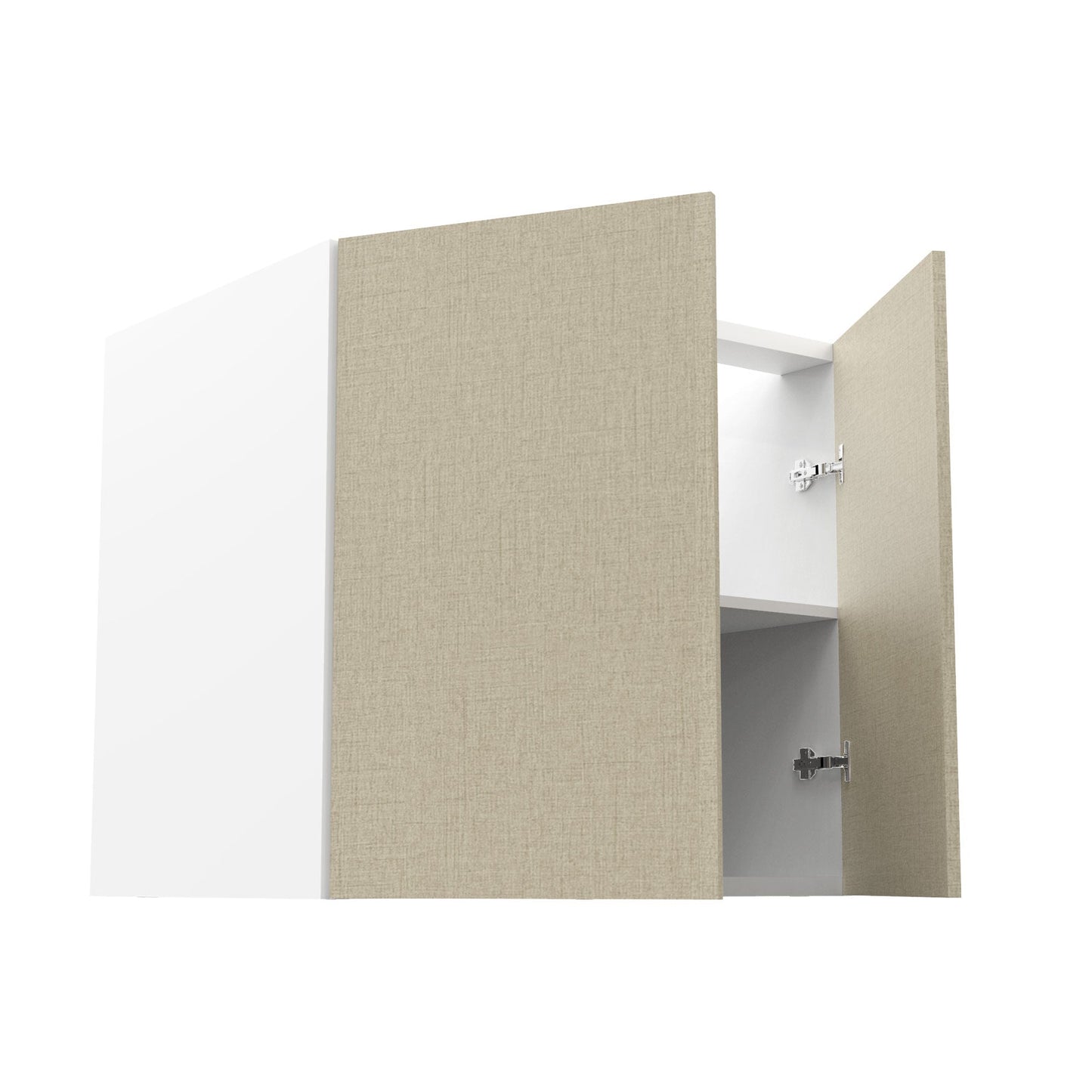 RTA - Fabric Grey - Full Height Double Door Base Cabinets | 33"W x 34.5"H x 24"D