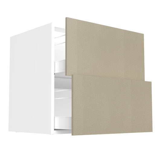 RTA - Fabric Grey - Two Drawer Base Cabinets | 33"W x 34.5"H x 24"D