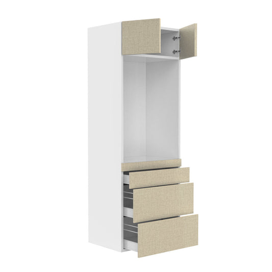 RTA - Fabric Grey - Single Oven Tall Cabinets | 30"W x 84"H x 24"D