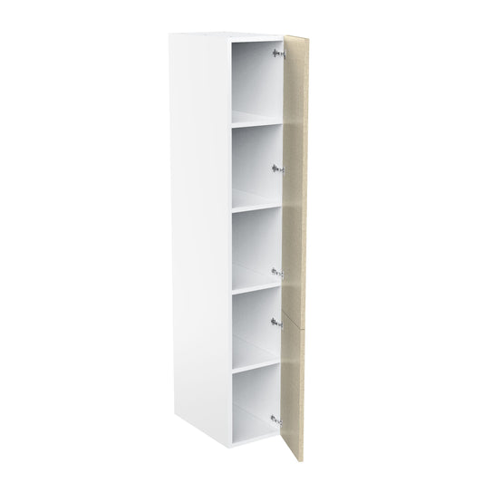 RTA - Fabric Grey - Single Door Tall Cabinets | 15"W x 90"H x 24"D