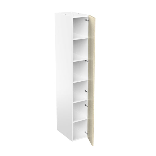 RTA - Fabric Grey - Single Door Tall Cabinets | 15"W x 96"H x 24"D