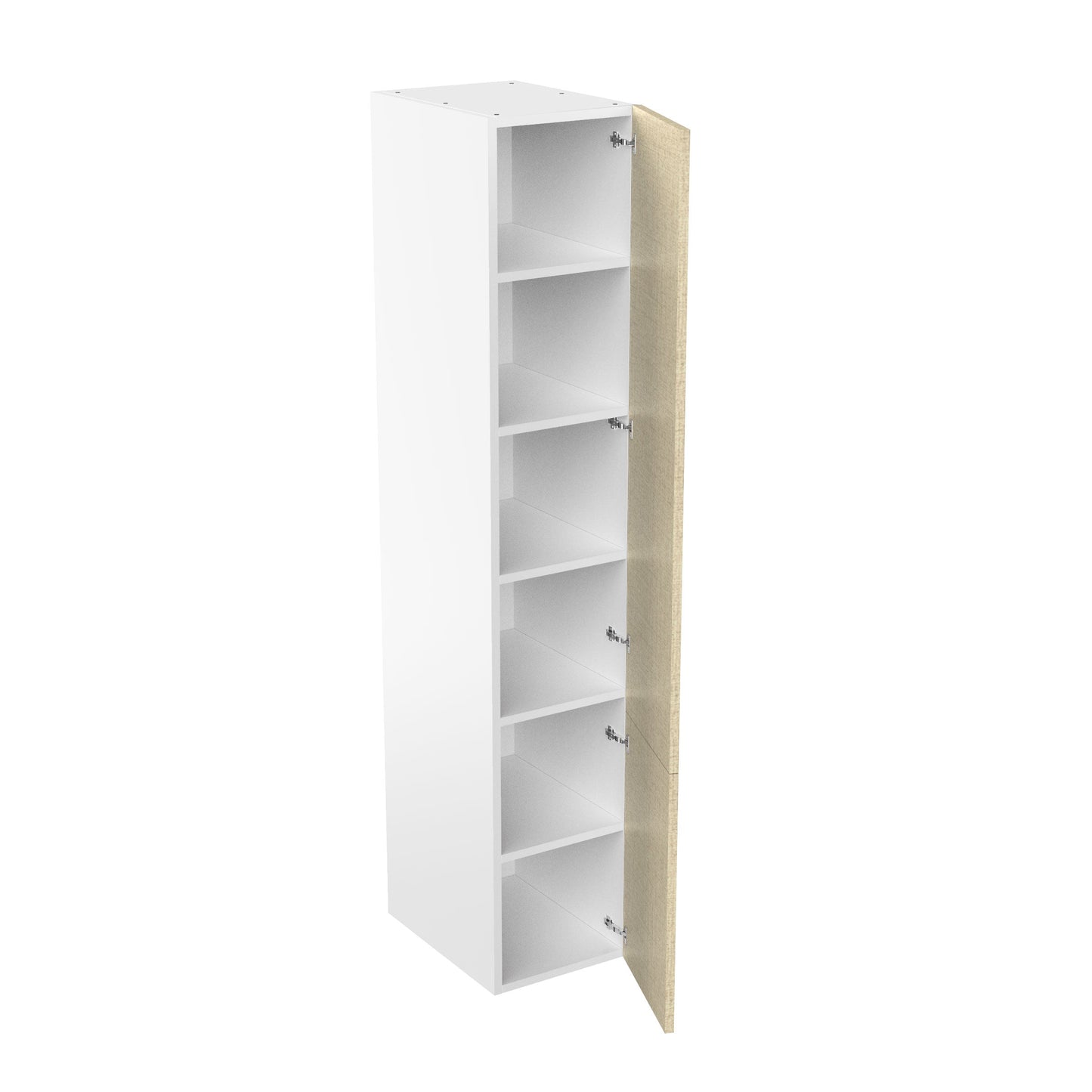 RTA - Fabric Grey - Single Door Tall Cabinets | 18"W x 96"H x 24"D