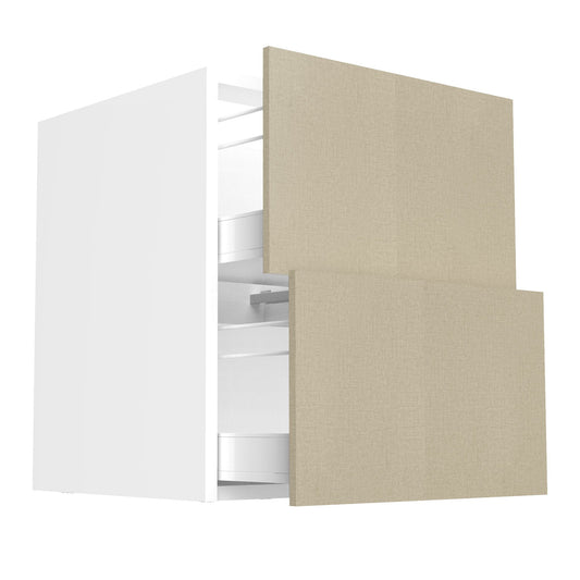 RTA - Fabric Grey - Two Drawer Vanity Cabinets | 24"W x 34.5"H x 21"D