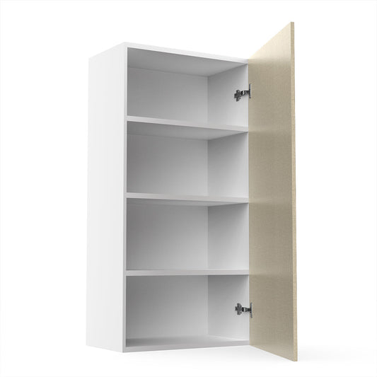 RTA - Fabric Grey - Single Door Wall Cabinets | 24"W x 42"H x 12"D