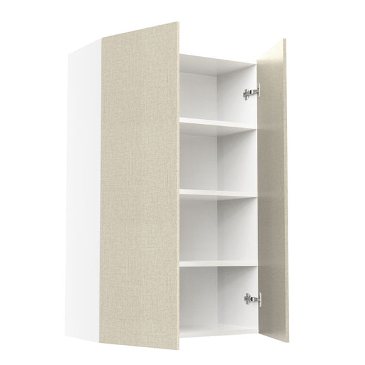 RTA - Fabric Grey - Double Door Wall Cabinets | 27"W x 42"H x 12"D