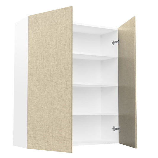 RTA - Fabric Grey - Double Door Wall Cabinets | 36"W x 42"H x 12"D