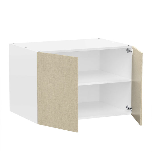 RTA - Fabric Grey - Double Door Refrigerator Wall Cabinets | 30"W x 24"H x 24"D