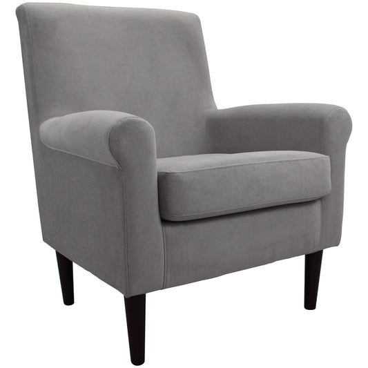 Fox Hill Ellis Rolled Arm Lounge Chair, Gray