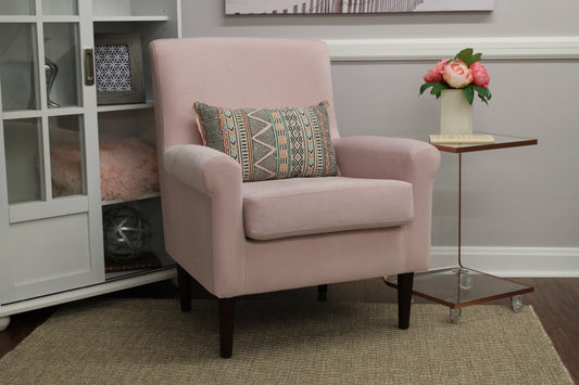 Fox Hill Ellis Rolled Arm Lounge Chair, Pink