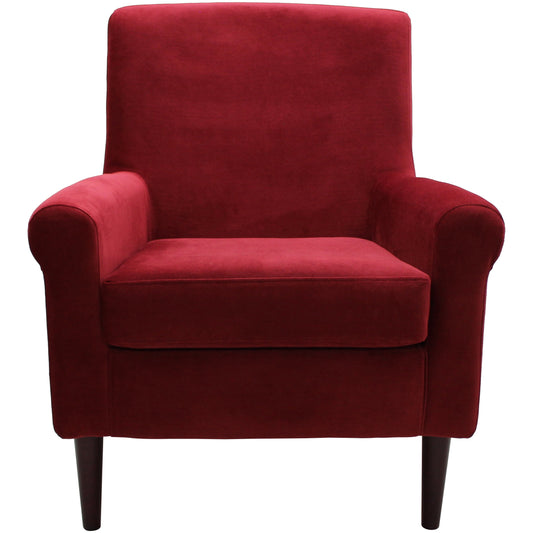 Fox Hill Ellis Rolled Arm Lounge Chair, Red
