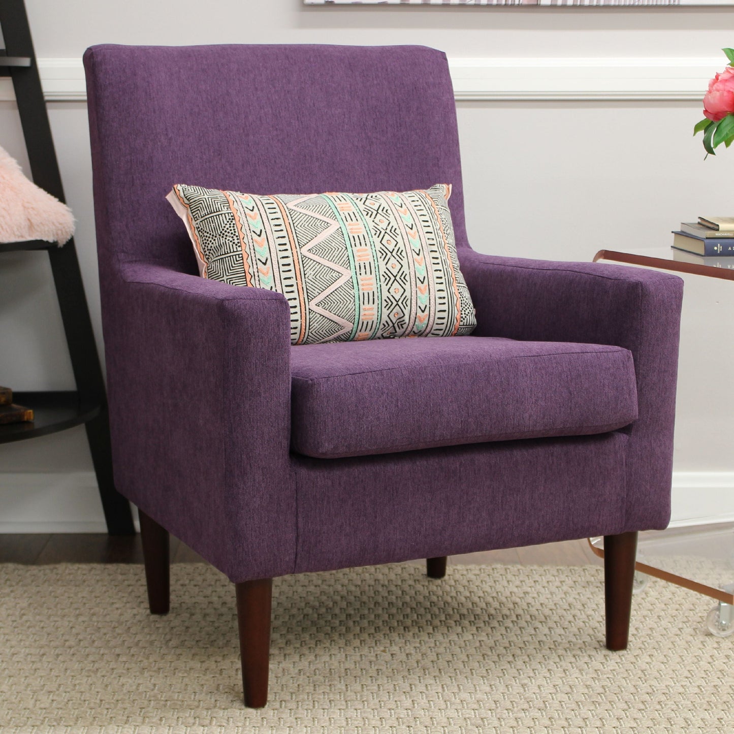 Fox Hill Emma Lounge Chair, Eggplant