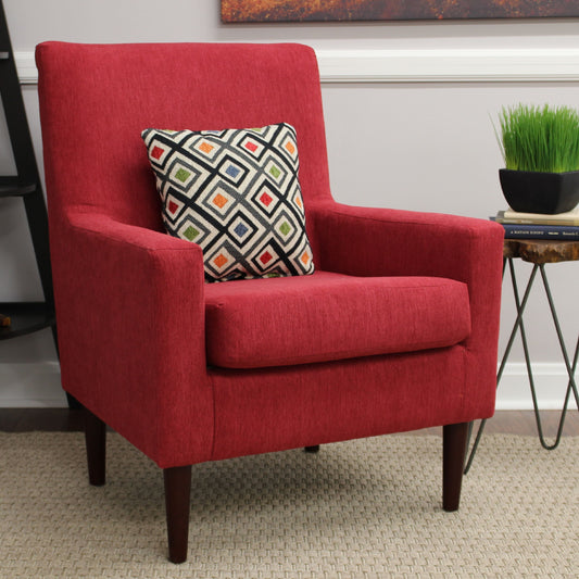 Fox Hill Emma Lounge Chair, Marsala Red