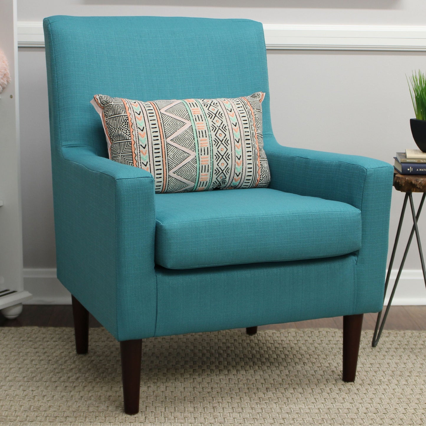 Fox Hill Emma Lounge Chair, Teal Blue