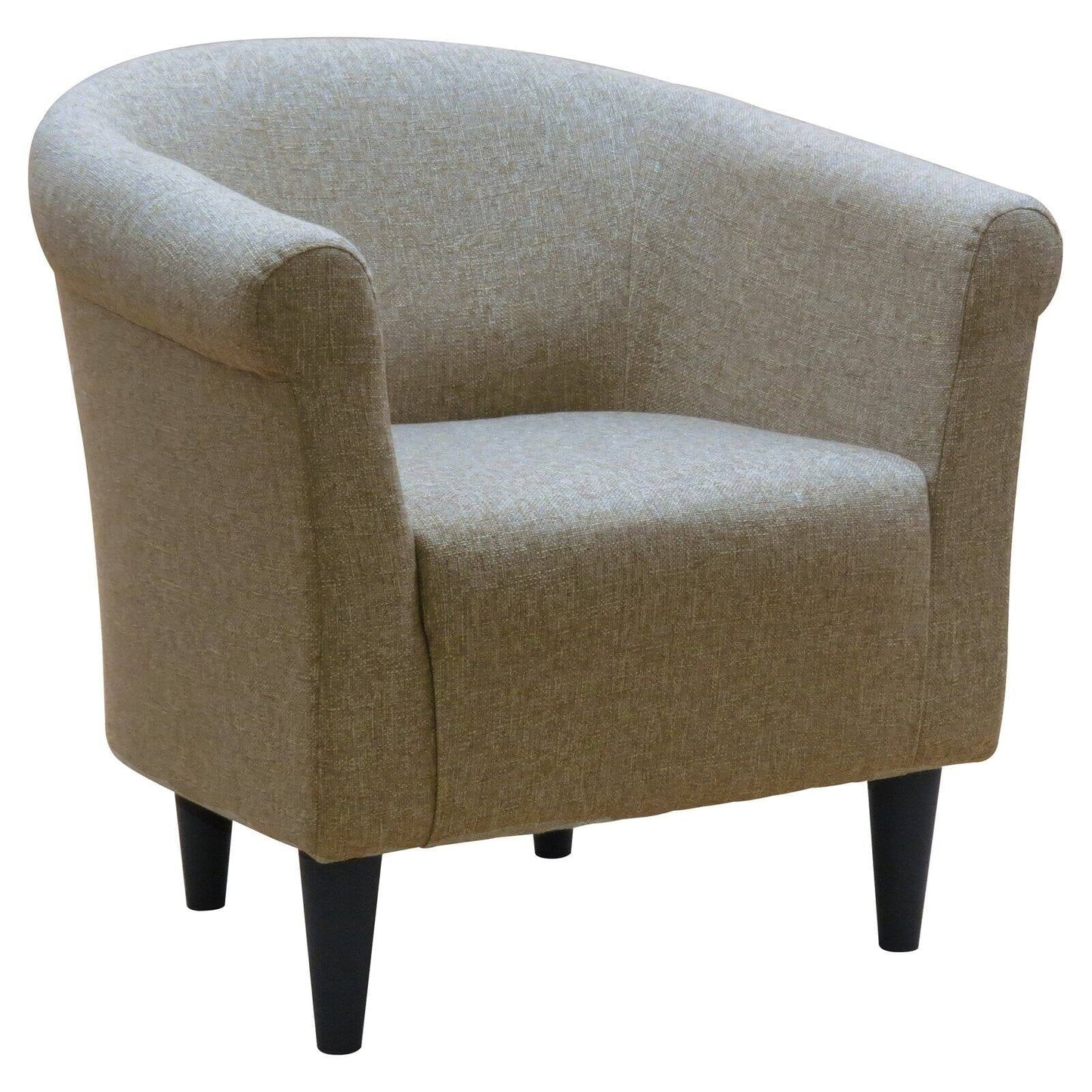 Fox Hill Trading Marlee Traditional Fabric & EPS Club Chair in Light Brown
