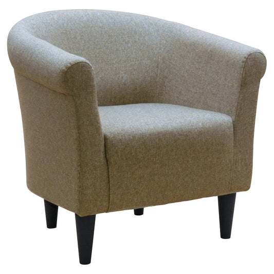 Fox Hill Trading Marlee Traditional Fabric & EPS Club Chair in Light Brown