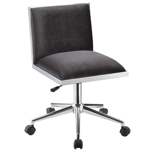 Furniture of America Bella Ergonomic Armless Office Chair in Gray