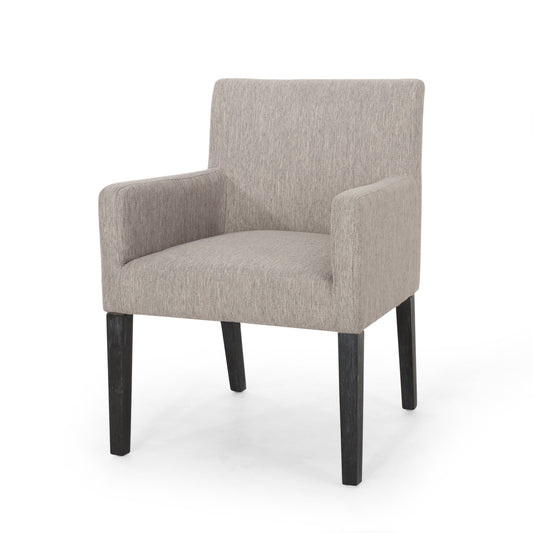 GDF Studio Gilliam Contemporary Fabric Upholstered Armchair, Light Gray and Gray