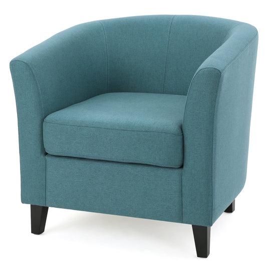 GDF Studio Naria Fabric Club Chair, Dark Teal