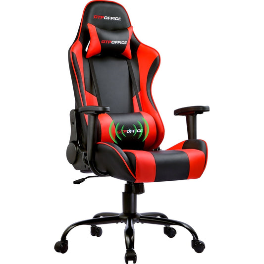 GTPOFFICE Gaming Chair With Massage Office Chair, Red