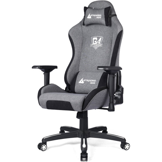 GTRACING Gaming Chair Office Chair Fabric Racing High Back Chair, Gray