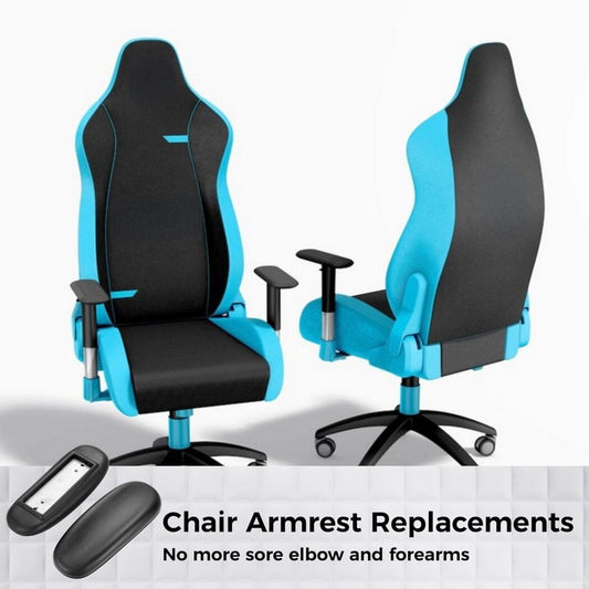 Gaming Chair Armrest Replacements, 2pcs Universal 4' Mounting Hole PU Office Chair Arm Pads, Elbow Support Pads for Computer, Gaming and Desk Chairs