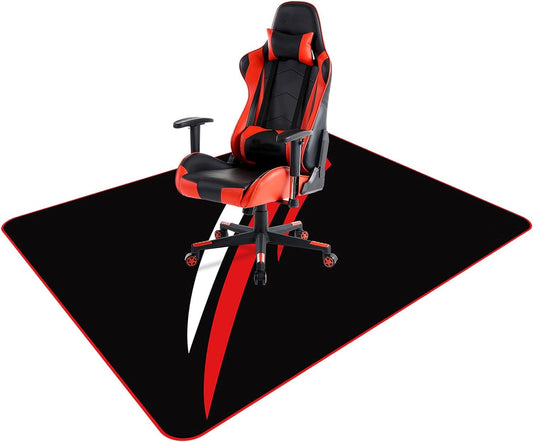 Gaming Chair Mat for Hardwood Floor 47 x 39 inch Office Computer Gaming Desk Chair Mat for Hard Floor Red,Larger Size