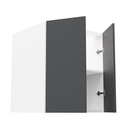 RTA - Glossy Grey - Full Height Double Door Base Cabinets | 27"W x 34.5"H x 24"D