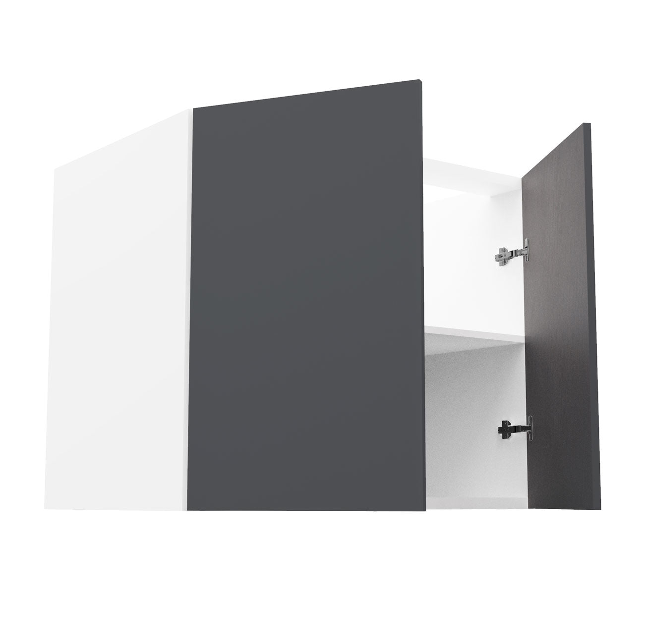 RTA - Glossy Grey - Floating Vanity Base Cabinet | 36"W x 34.5"H x 21"D