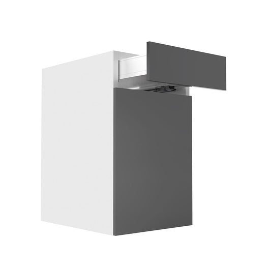 RTA - Glossy Grey - Single Door Vanity Cabinets | 18"W x 34.5"H x 21"D