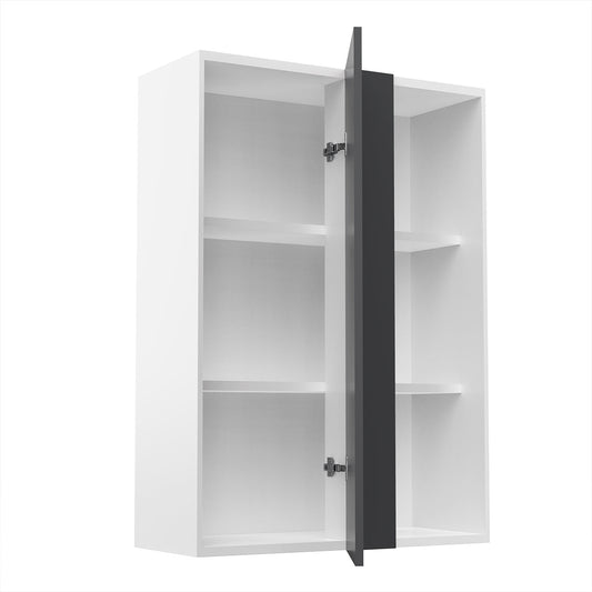 RTA - Glossy Grey - Wall Blind Corner Cabinet | 30"W x 42"H x 12"D