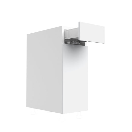 RTA - Glossy White - Single Door Base Cabinets | 12"W x 34.5"H x 24"D