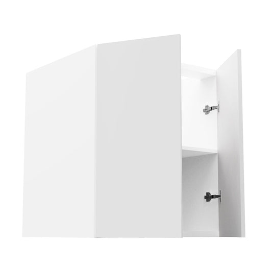 RTA - Glossy White - Vanity Base Full Double Door Cabinet | 27"W x 34.5"H x 21"D
