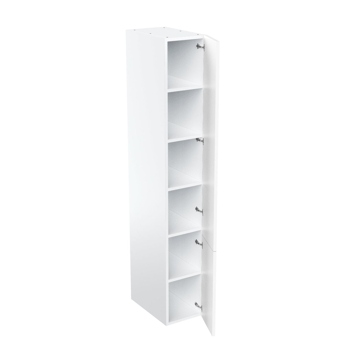 RTA - Glossy White - Single Door Tall Cabinets | 15"W x 96"H x 24"D