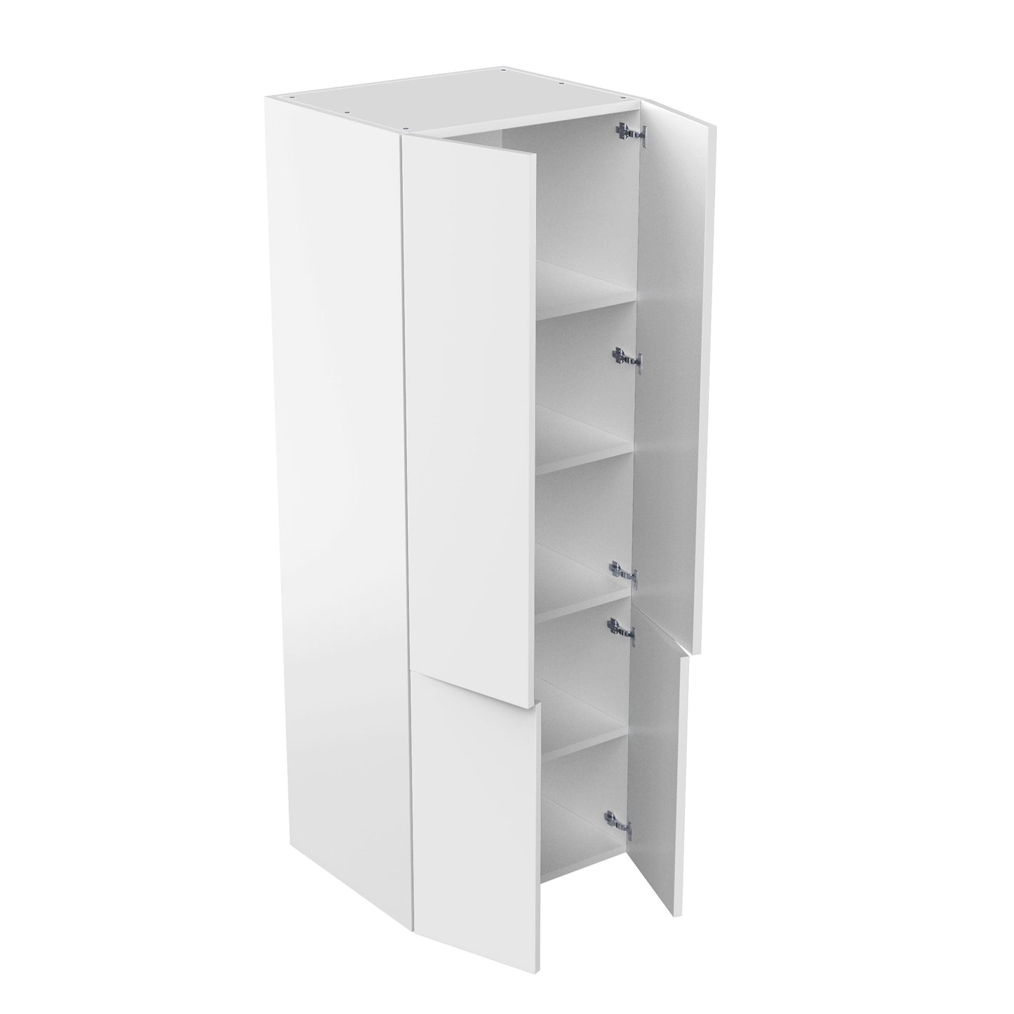 RTA - Glossy White - Double Door Tall Cabinet | 24"W x 96"H x 24"D