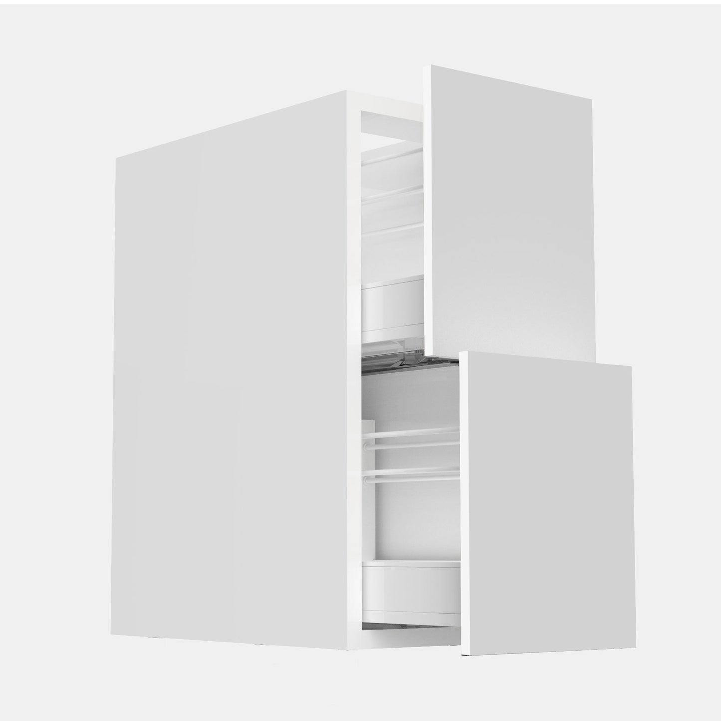 RTA - Glossy White - Two Drawer Vanity Cabinets | 12"W x 34.5"H x 21"D