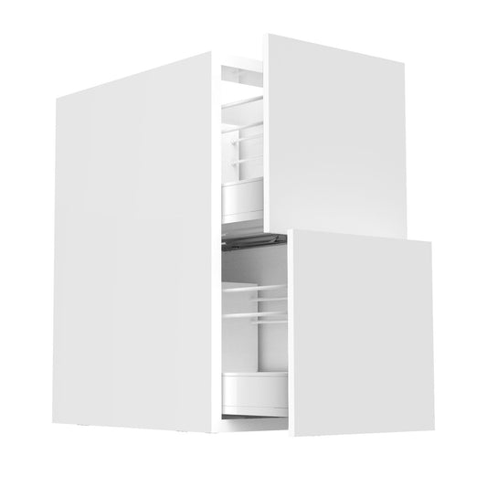 RTA - Glossy White - Two Drawer Vanity Cabinets | 15"W x 34.5"H x 21"D