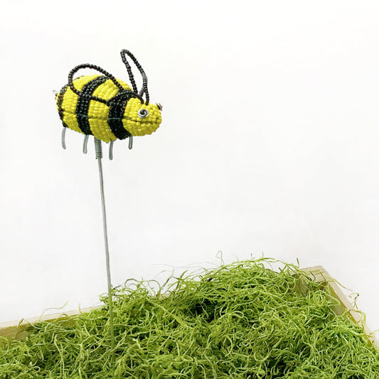 Beaded Bee Plant Stake