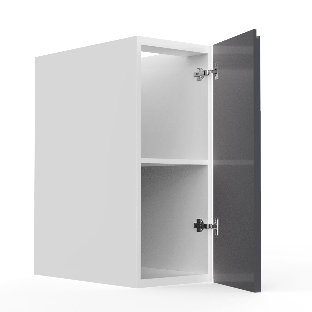 RTA - Lacquer Grey - Vanity Base Full Single Door Cabinet | 21"W x 30"H x 21"D